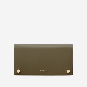 Demellier The Andros Wallets Olive | USA 917520-ULW