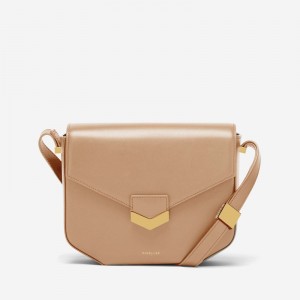 Demellier The London Crossbody Bags Light Brown | USA 832097-KMO