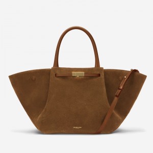 Demellier The Midi New York Tote Bags Brown | USA 205346-KUF