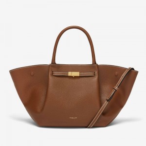 Demellier The Midi New York Tote Bags Brown | USA 402195-VKN