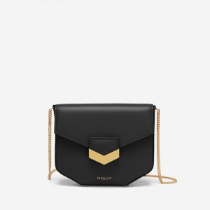 Demellier The Mini London Crossbody Bags Black | USA 249037-XOS