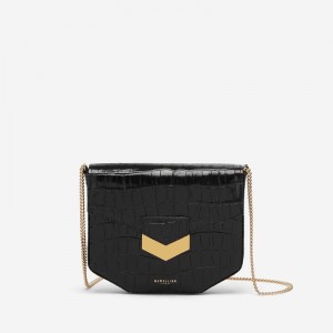 Demellier The Mini London Crossbody Bags Black | USA 128570-HTM