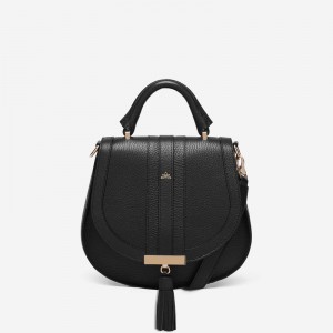 Demellier The Mini Venice Crossbody Bags Black | USA 630584-EQD