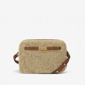 Demellier The New York Crossbody Bags Beige | USA 567308-ZDL