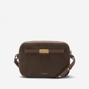 Demellier The New York Crossbody Bags Dark Brown | USA 493586-SRI