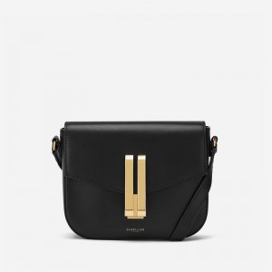 Demellier The Small Vancouver Crossbody Bags Black | USA 196352-WQZ