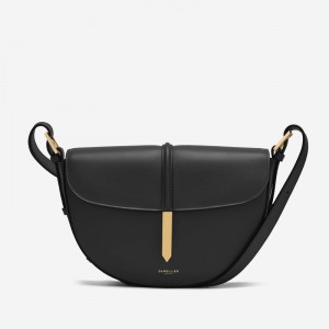 Demellier The Tokyo Saddle Crossbody Bags Black | USA 692513-NLC