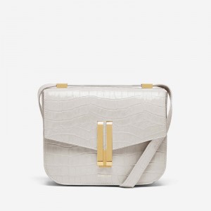 Demellier The Vancouver Crossbody Bags White | USA 617493-ZNI