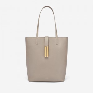 Demellier The Vancouver Tote Work Bags Beige | USA 670519-BRA