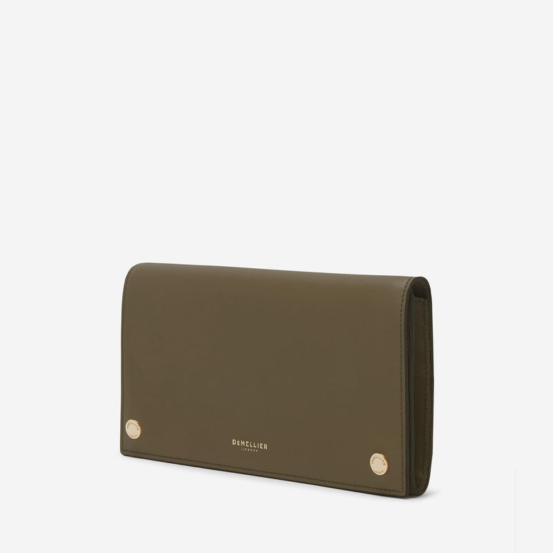 Demellier The Andros Wallets Olive | USA 917520-ULW