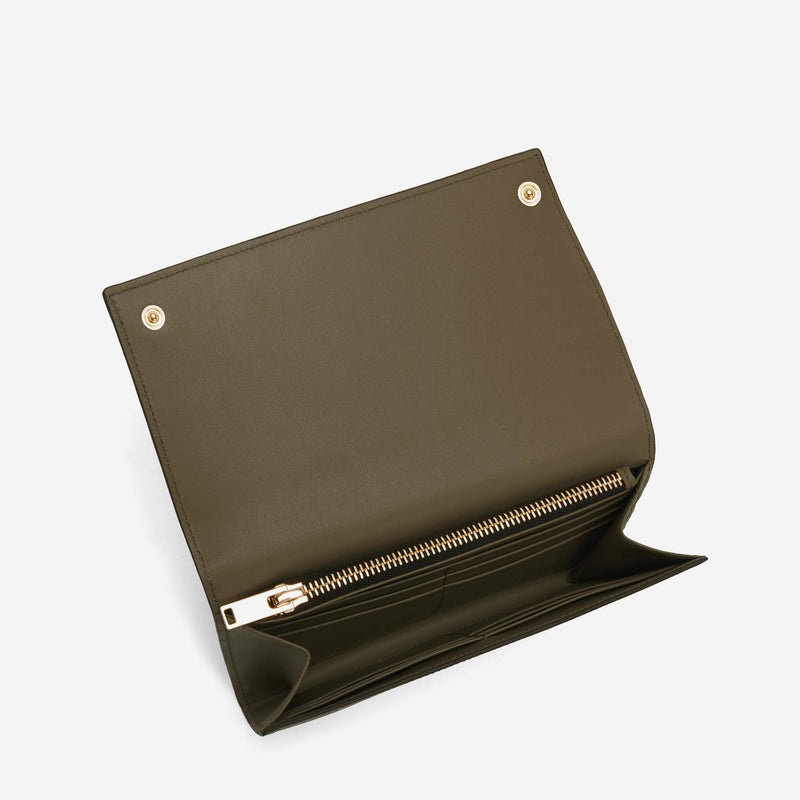 Demellier The Andros Wallets Olive | USA 917520-ULW