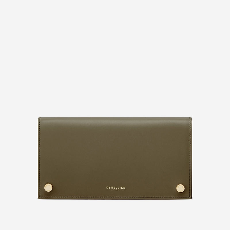 Demellier The Andros Wallets Olive | USA 917520-ULW