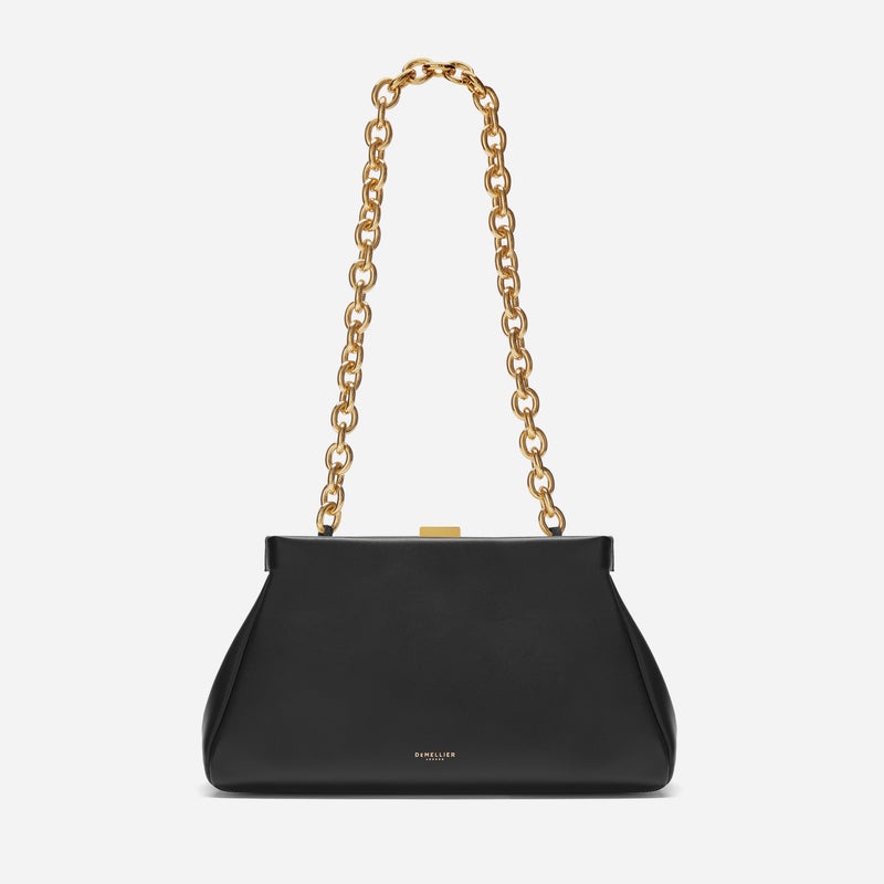 Demellier The Cannes Shoulder Bags Black | USA 480351-BGN