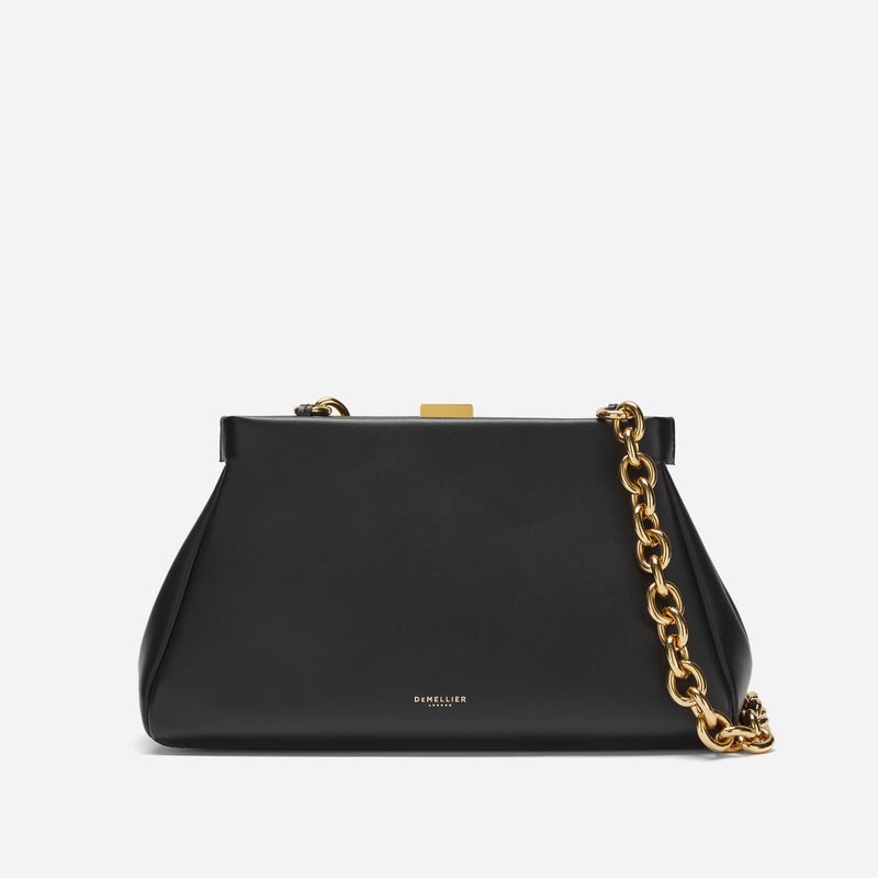 Demellier The Cannes Shoulder Bags Black | USA 480351-BGN