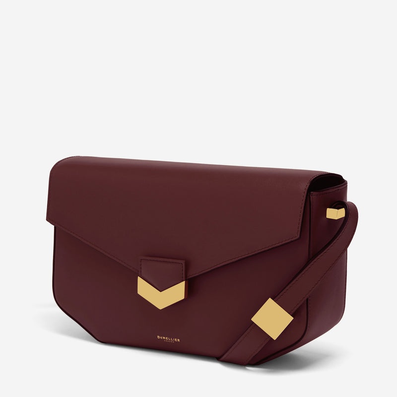 Demellier The Midi London Crossbody Bags Burgundy | USA 781263-XUW