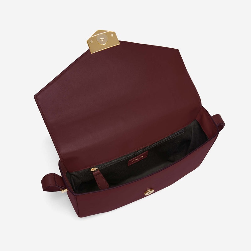 Demellier The Midi London Crossbody Bags Burgundy | USA 781263-XUW