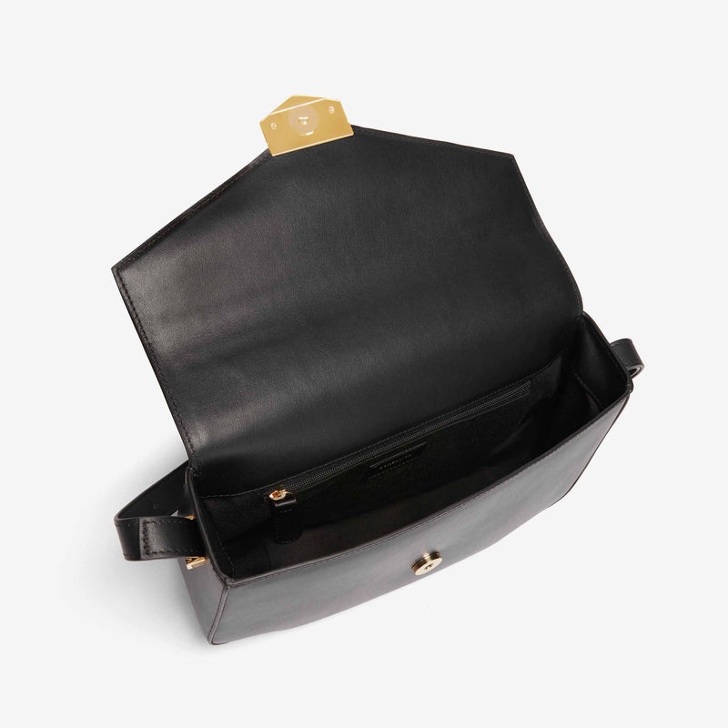 Demellier The Midi London Crossbody Bags Black | USA 618390-ZQO