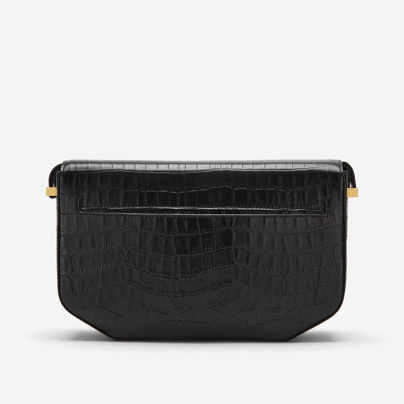 Demellier The Midi London Crossbody Bags Black | USA 314697-AQM