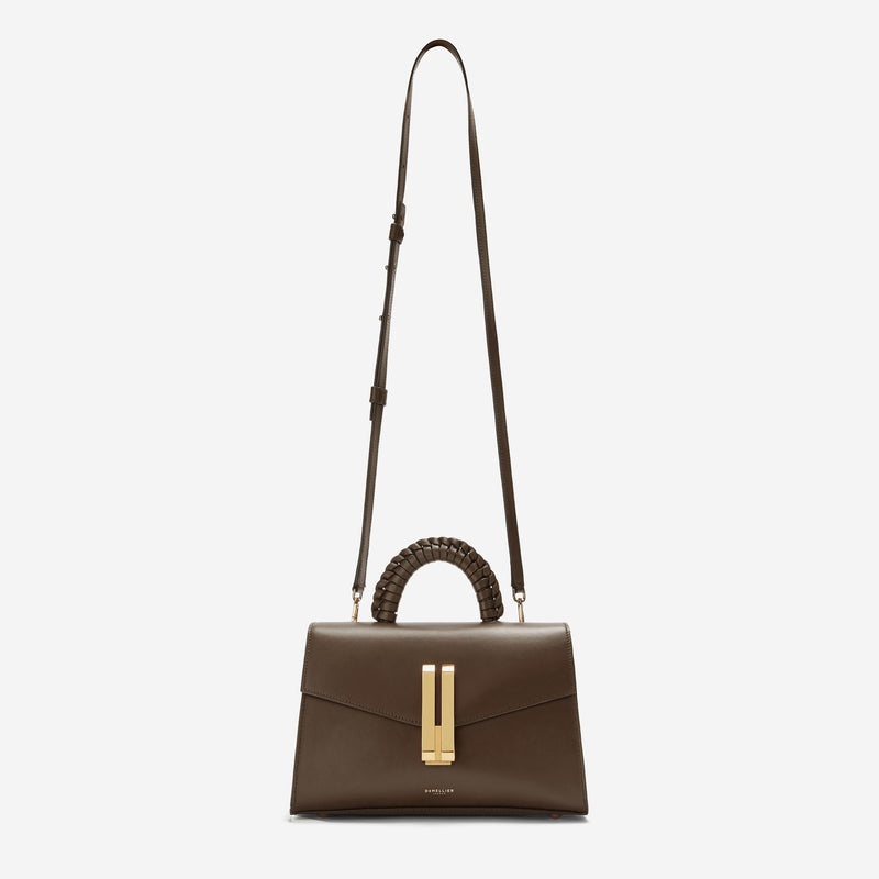 Demellier The Midi Montreal Tote Bags Dark Brown | USA 284650-ICA