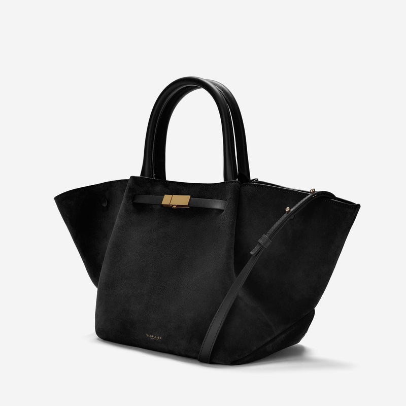 Demellier The Midi New York Tote Bags Black | USA 915062-LEK