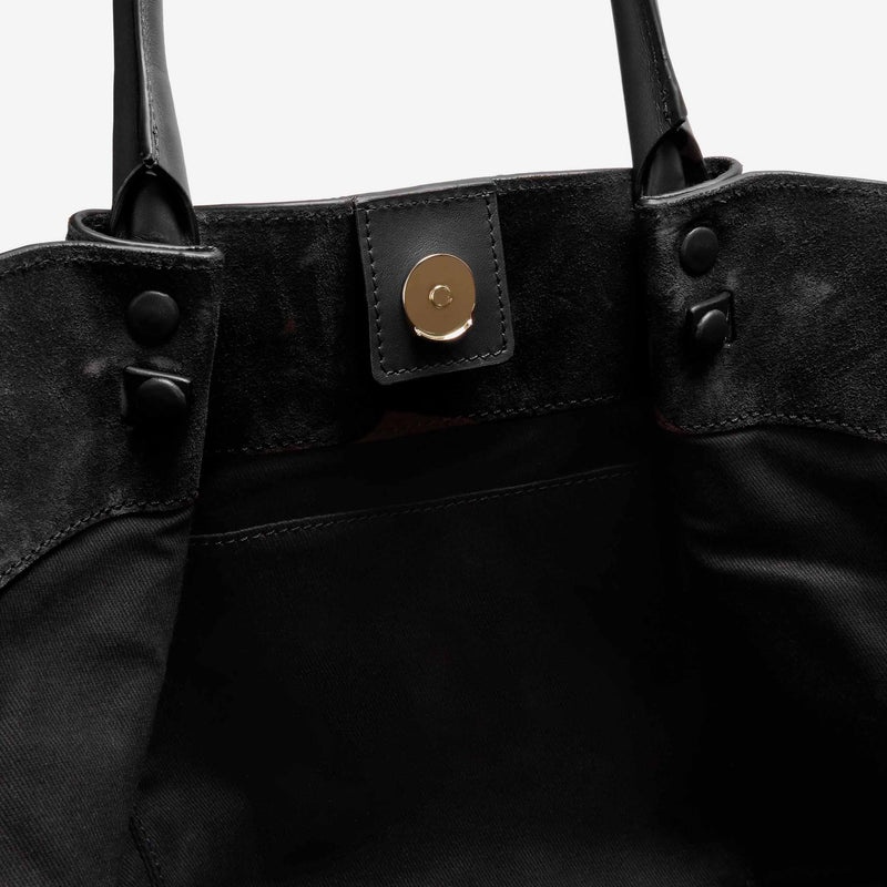 Demellier The Midi New York Tote Bags Black | USA 915062-LEK