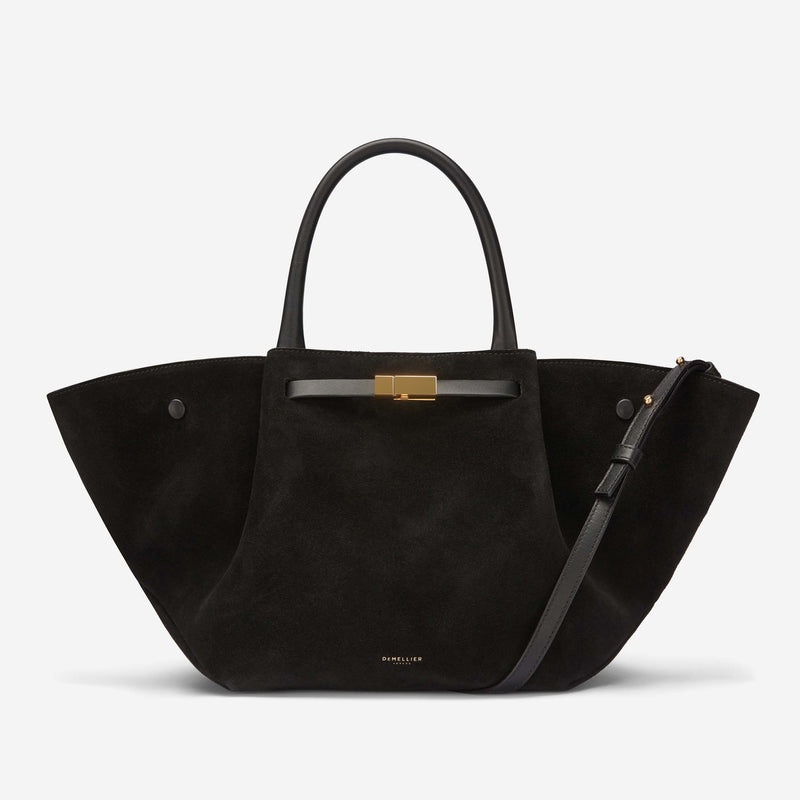 Demellier The Midi New York Tote Bags Black | USA 915062-LEK