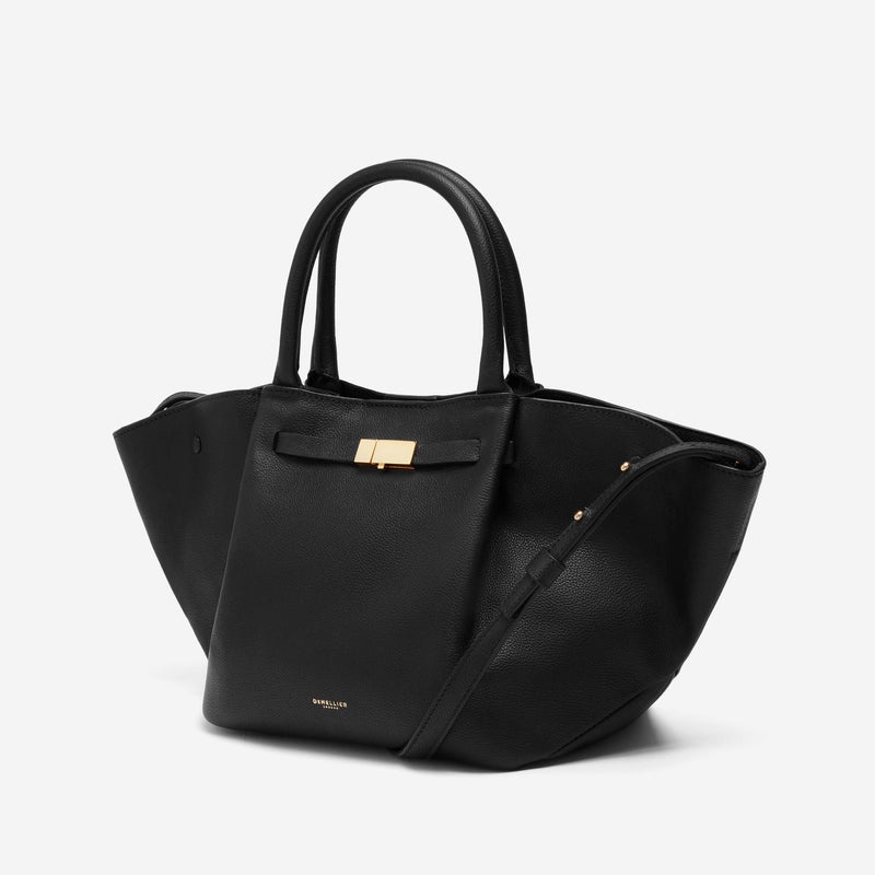 Demellier The Midi New York Tote Bags Black | USA 402178-DGV