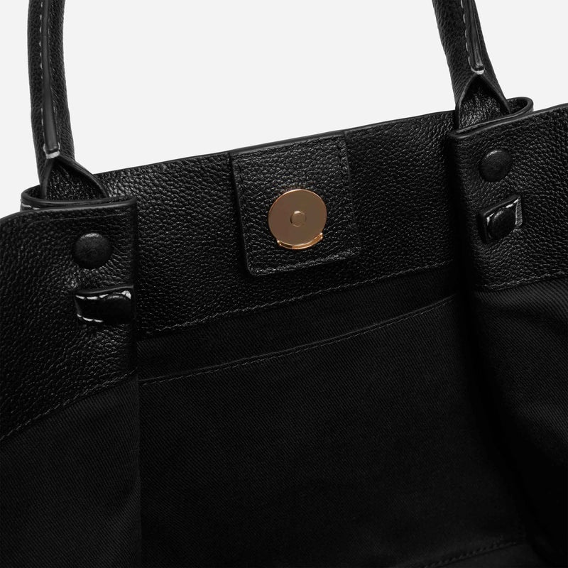 Demellier The Midi New York Tote Bags Black | USA 402178-DGV