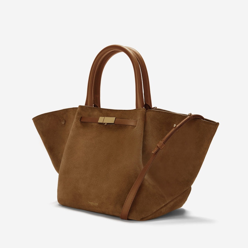 Demellier The Midi New York Tote Bags Brown | USA 205346-KUF