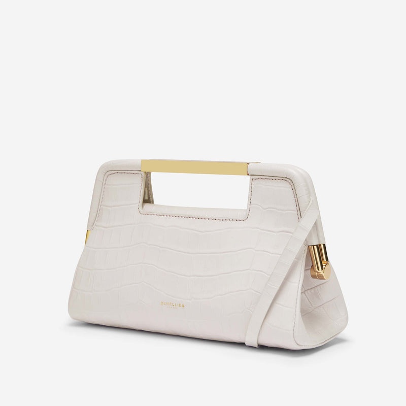 Demellier The Mini Seville Crossbody Bags White | USA 901236-BIT