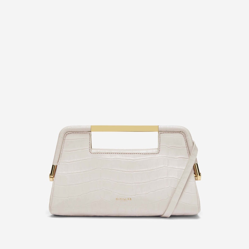 Demellier The Mini Seville Crossbody Bags White | USA 901236-BIT