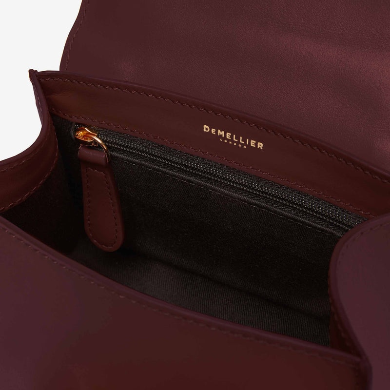 Demellier The Nano Montreal Crossbody Bags Burgundy | USA 436215-KGN