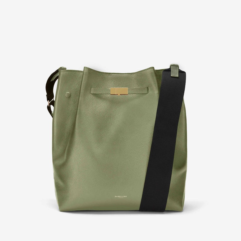 Demellier The New York Large Bucket Bags Khaki | USA 839056-XLB