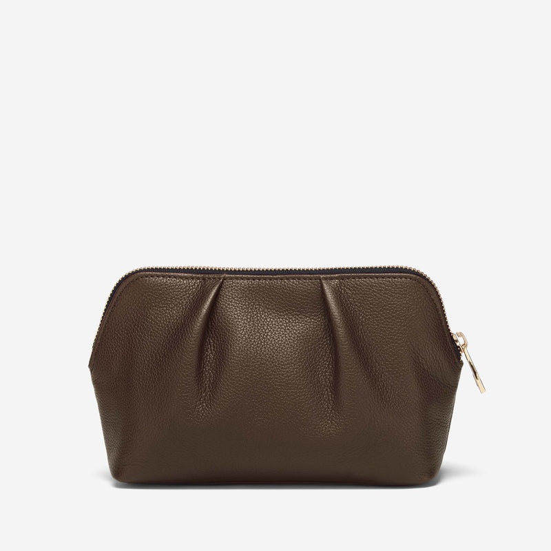 Demellier The Portofino Makeup Bags Dark Brown | USA 236708-GZB