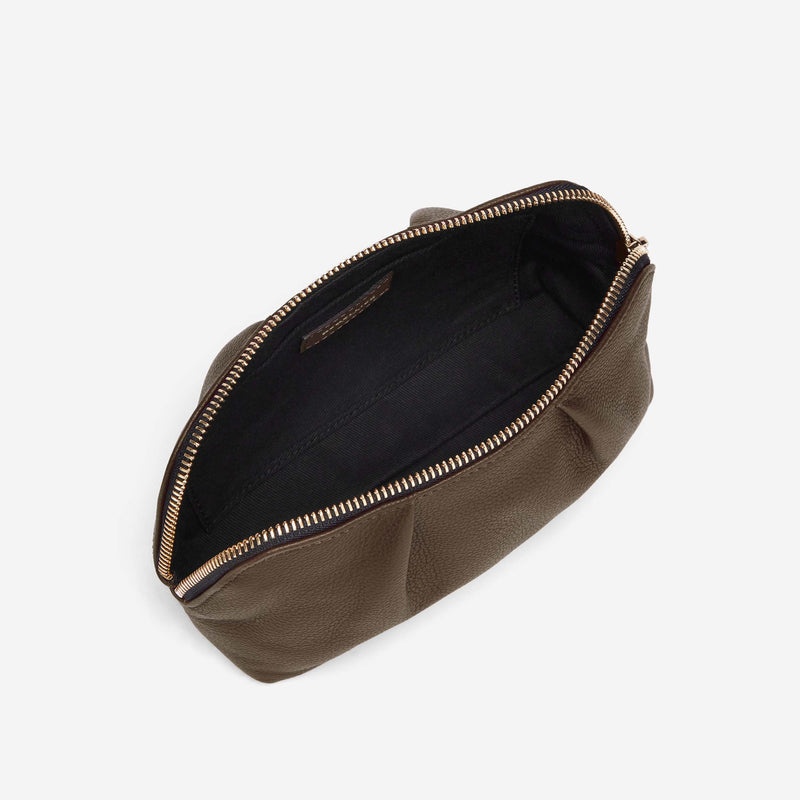 Demellier The Portofino Makeup Bags Dark Brown | USA 236708-GZB