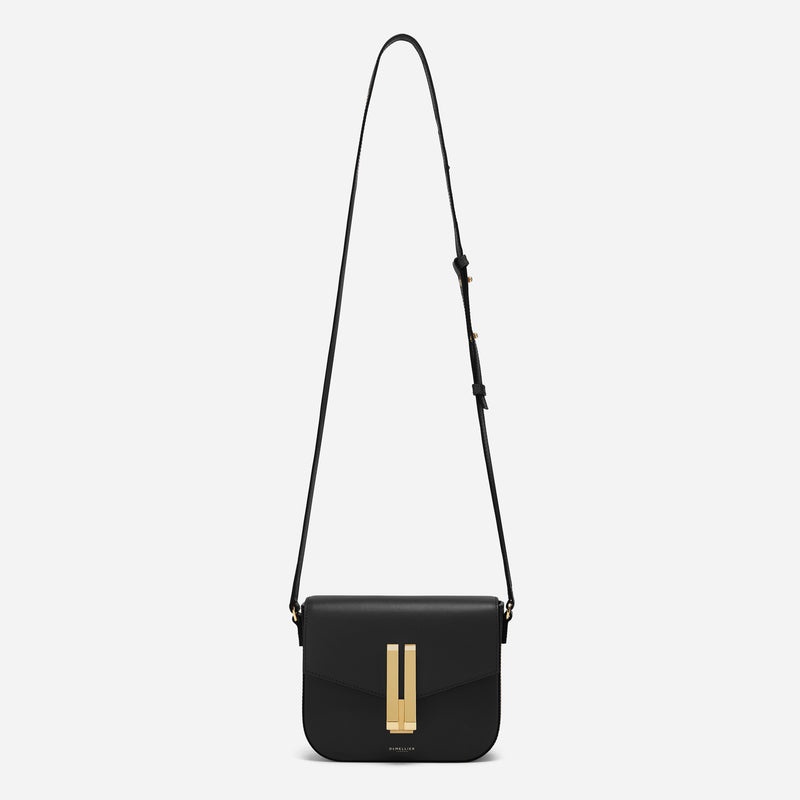 Demellier The Small Vancouver Crossbody Bags Black | USA 196352-WQZ