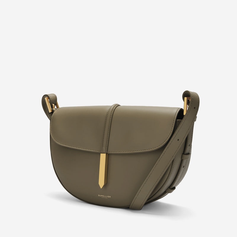 Demellier The Tokyo Saddle Crossbody Bags Olive | USA 126489-JAI