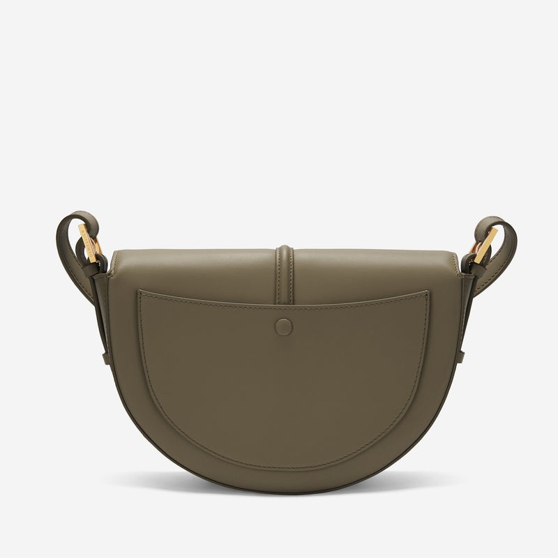 Demellier The Tokyo Saddle Crossbody Bags Olive | USA 126489-JAI