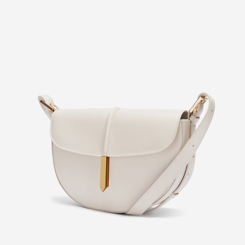 Demellier The Tokyo Saddle Crossbody Bags White | USA 381295-ZXU