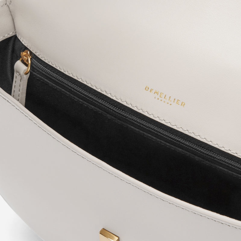 Demellier The Tokyo Saddle Crossbody Bags White | USA 381295-ZXU