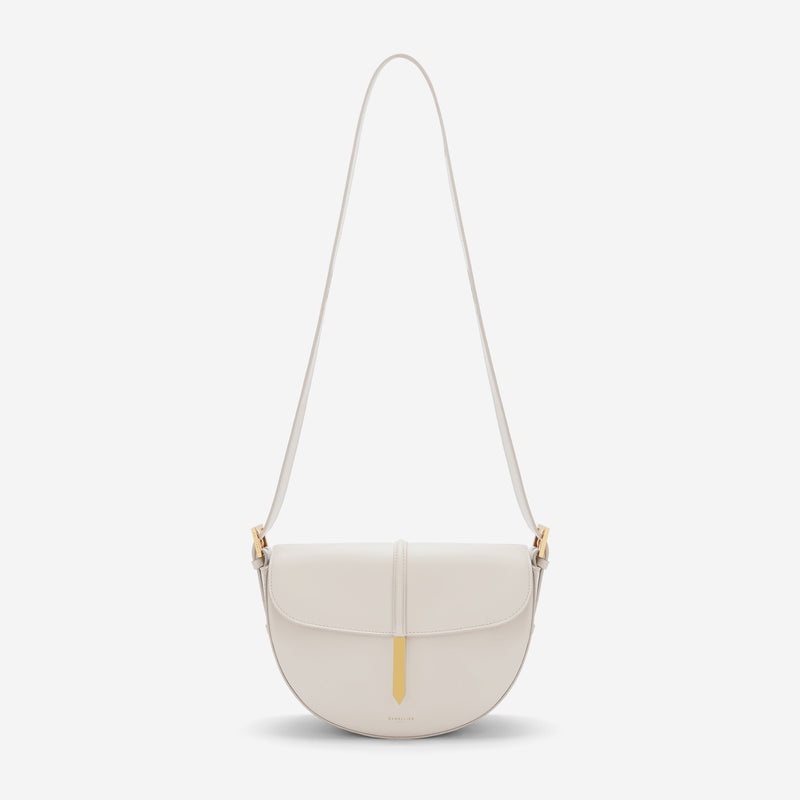 Demellier The Tokyo Saddle Crossbody Bags White | USA 381295-ZXU