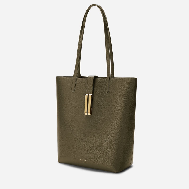 Demellier The Vancouver Tote Work Bags Olive | USA 506948-EHN